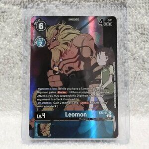 3/$25 Mint Leomon Digimon Holo Card EX2-017 SR by Bandai!!